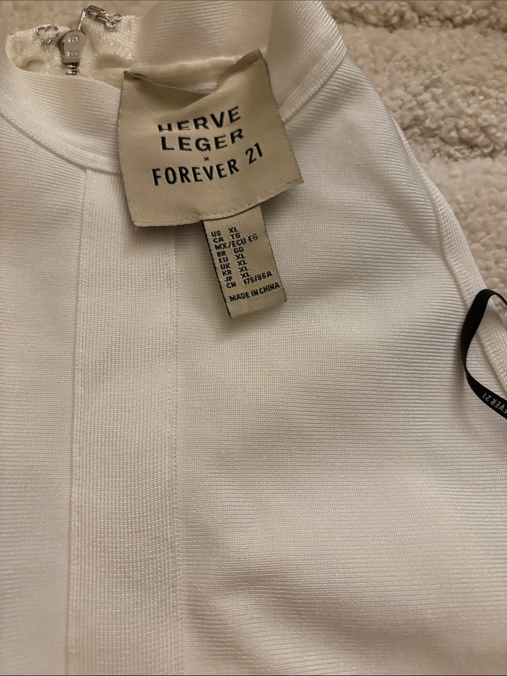 Herve Leger x Forever 21 White Sleeveless Cutout Midi Dress - Picture 3 of 7
